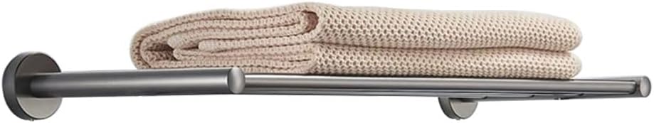20 Inch Bathroom Towel Rack, Hotel Style Towel Racks for Bathroom Wall Mounted, Modern Towel Bar Rack, 2-Tier Towel Shelves, Gray