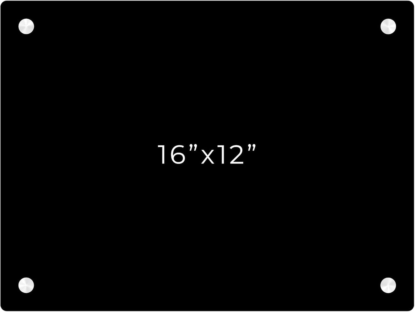 12x16 Dry Erase Board for Wall - with .25 Black Acrylic and White Stand Off Finish - Perfect Whiteboard for Office, Home, Classroom - Durable and Stylish .25 Black Acrylic Dry Erase Board