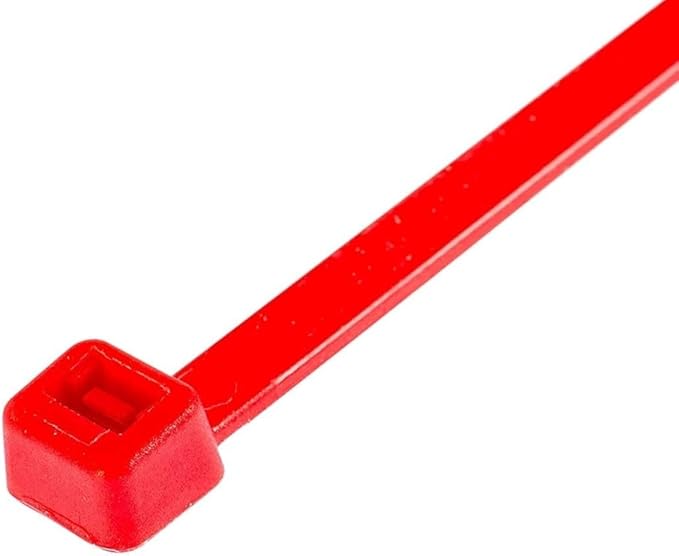GTSE 8 Inch Red Zip Ties, 100 Pack, 18lb Strength, UV Resistant Strong Nylon Cable Ties, Self-Locking 8" Tie Wraps