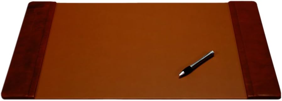 Dacasso Leather Desk Pad with Side Rails - Luxury Leather Desk Blotter for Writing - Executive Desk Surface Protector - (Mocha, 22 x 14)