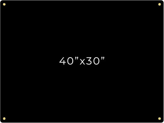 30x40 Dry Erase Board for Wall - with .25 Black Acrylic and Gold Stand Off Finish - Perfect Whiteboard for Office, Home, Classroom - Durable and Stylish .25 Black Acrylic Dry Erase Board