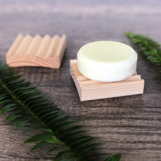 2 Pack Soap Dish, Draining Dish for Our Shampoo Bars & Conditioner Bars, 100% Natural Poplar Wood, No Chemical Varnish, Lacquer or Stain is Used, Handmade in The USA (Mini)