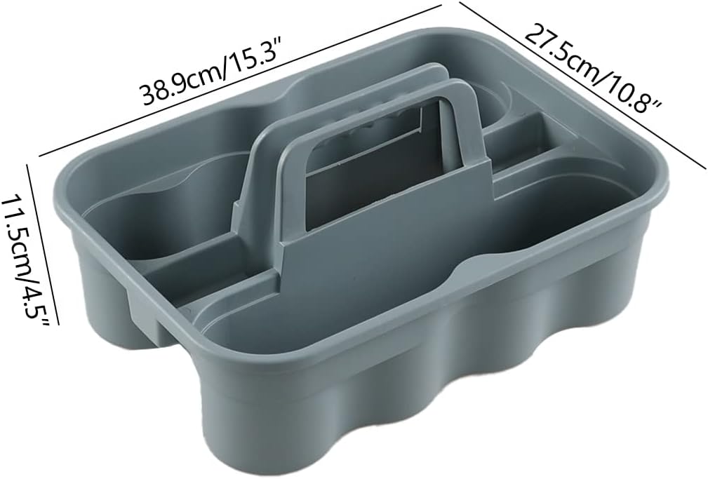 Drephia 6 Pack Cleaning Caddy, Plastic Carry Caddy with Handle for Dorm, Bathroom, Garden, Kitchen, Cleaning Supplies,Take-Out Drink