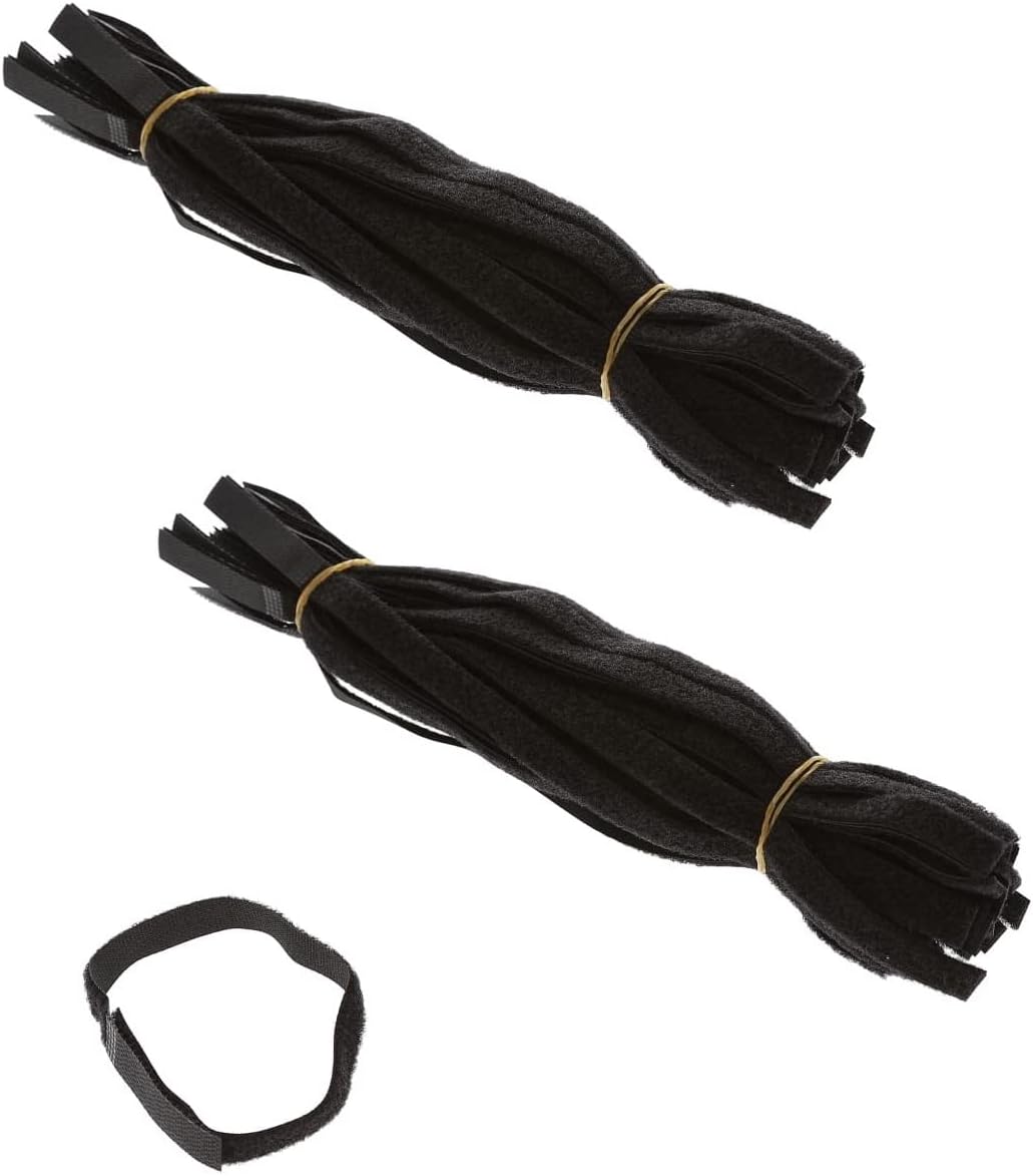 12 Inch (100-pack) Hook and Loop Self Gripping Fastening Cable Ties 1/2" Width - Multipurpose Microfiber Cloth Cable Organizer Self Adesive Pre-Cut Straps