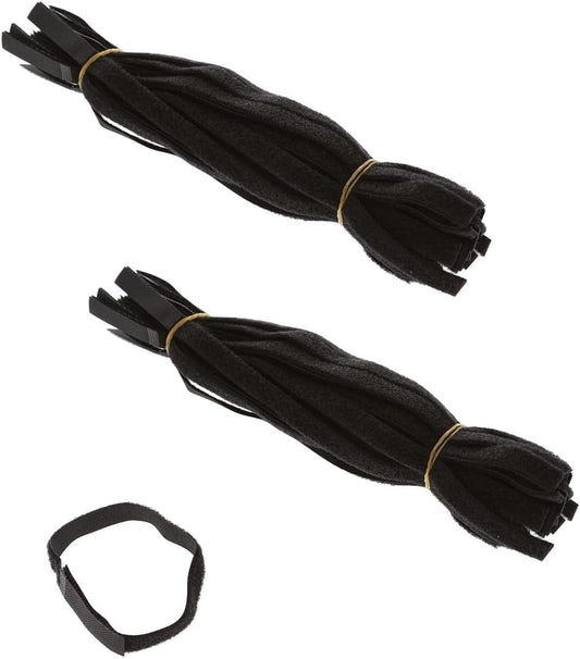 12 Inch (100-pack) Hook and Loop Self Gripping Fastening Cable Ties 1/2" Width - Multipurpose Microfiber Cloth Cable Organizer Self Adesive Pre-Cut Straps