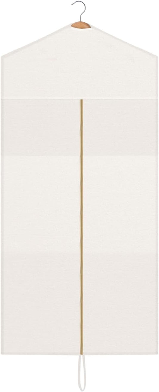 Sotiff Cotton Dress Garment Bags for Long Gowns Long Dress Travel Breathable Foldable Storage Bag Dust Proof(White,40 x 23.6 Inches)