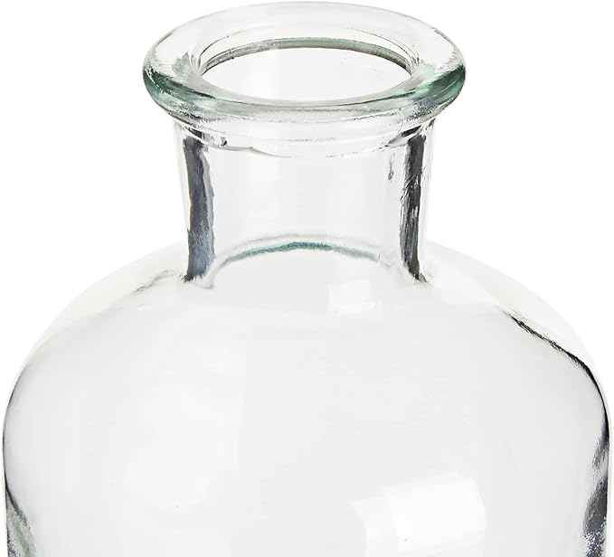 Farmlyn Creek Narrow Jar Vases - 2.8 in x 5 in, 7.5 oz, 6 Pack, Clear Glass - Apothecary-Style Jars & Glass Bottle Vases for Propagation & Mini Decorative Bottles