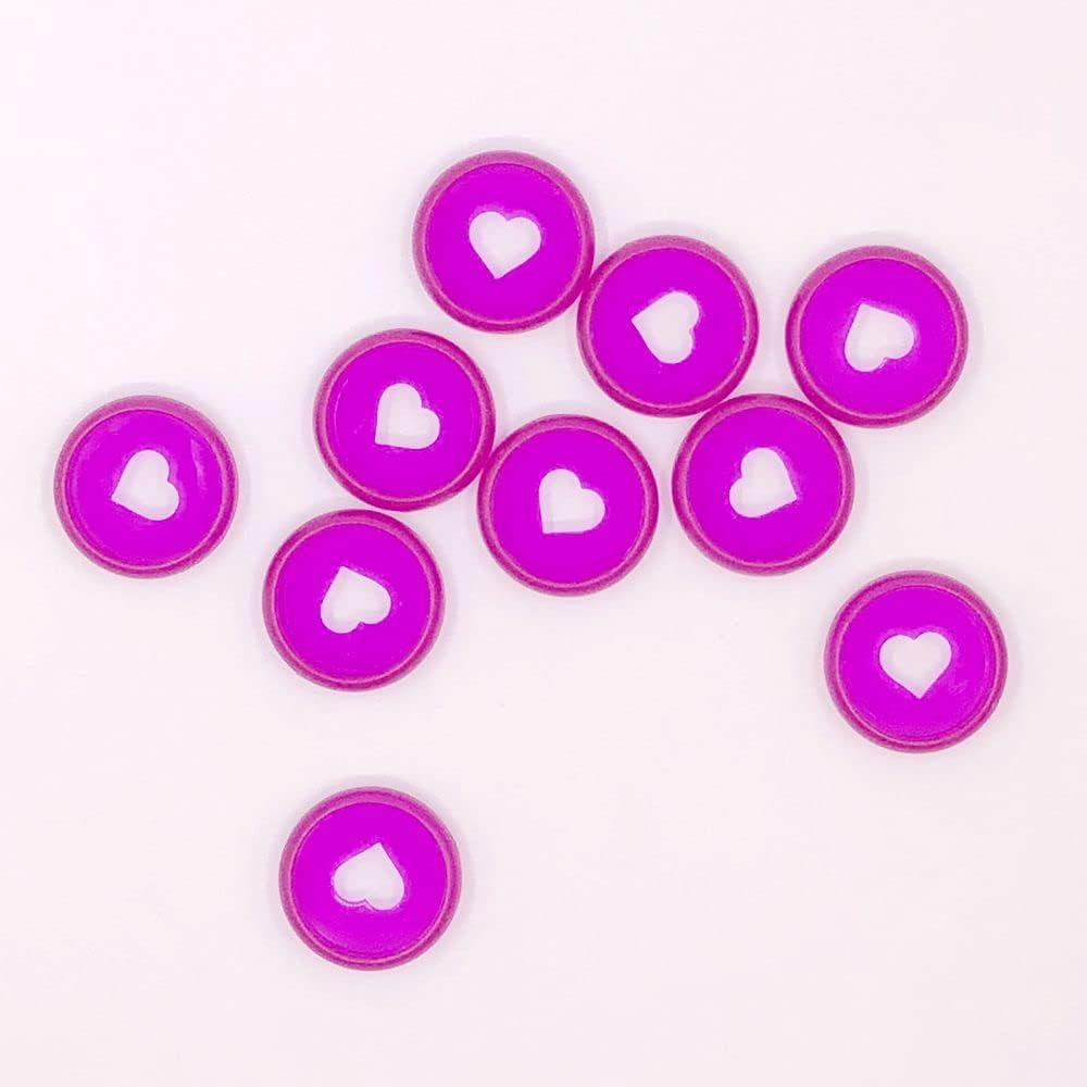 100pcs Planner Expander Discs 0.94Inch Book Binding Disc For Discbound Notebook Accessories Heart Binder Rings(Transparent Purple,0.94inch/24 mm)