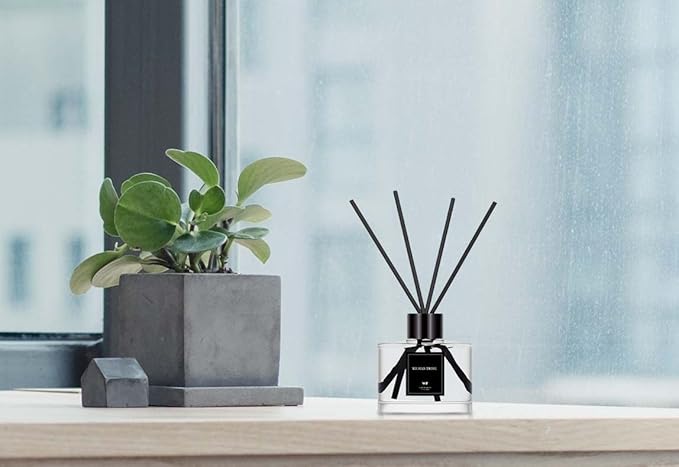 Reed Diffuser Set of 3 for Bathroom Air Fresheners, Oil Diffuser Sticks | Lemon,Eucalyptus & Mint,Velvet Vanilla Scent(1.7 fl oz Each Pack) Home Fragrance with 12 Sticks Defusers | House Shelf Decor