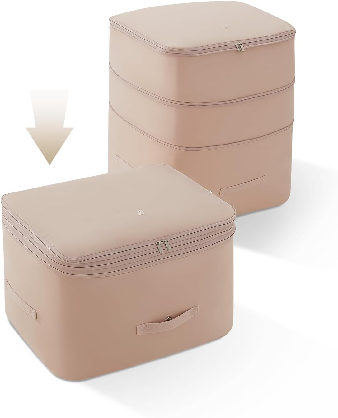 Eachy 3-Pack Comforter Storage Bag Blanket Storage Bags, 136L Compression Storage Bags for Blanket Comforter, Ultra Space Saving Self Compression Organizer