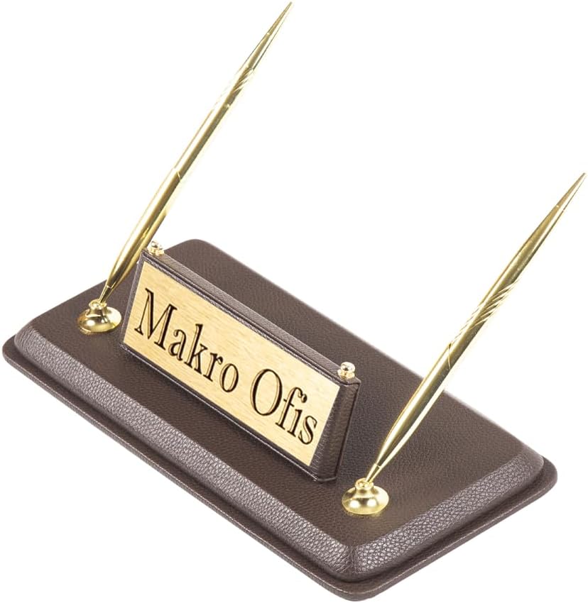 Dora Bonded Leather Executive Desk Set – 11-Piece Luxury Desk Organizer with Desk Mat, Name Plate, Pens, Mouse Pad, Photo Frame & Office Accessories