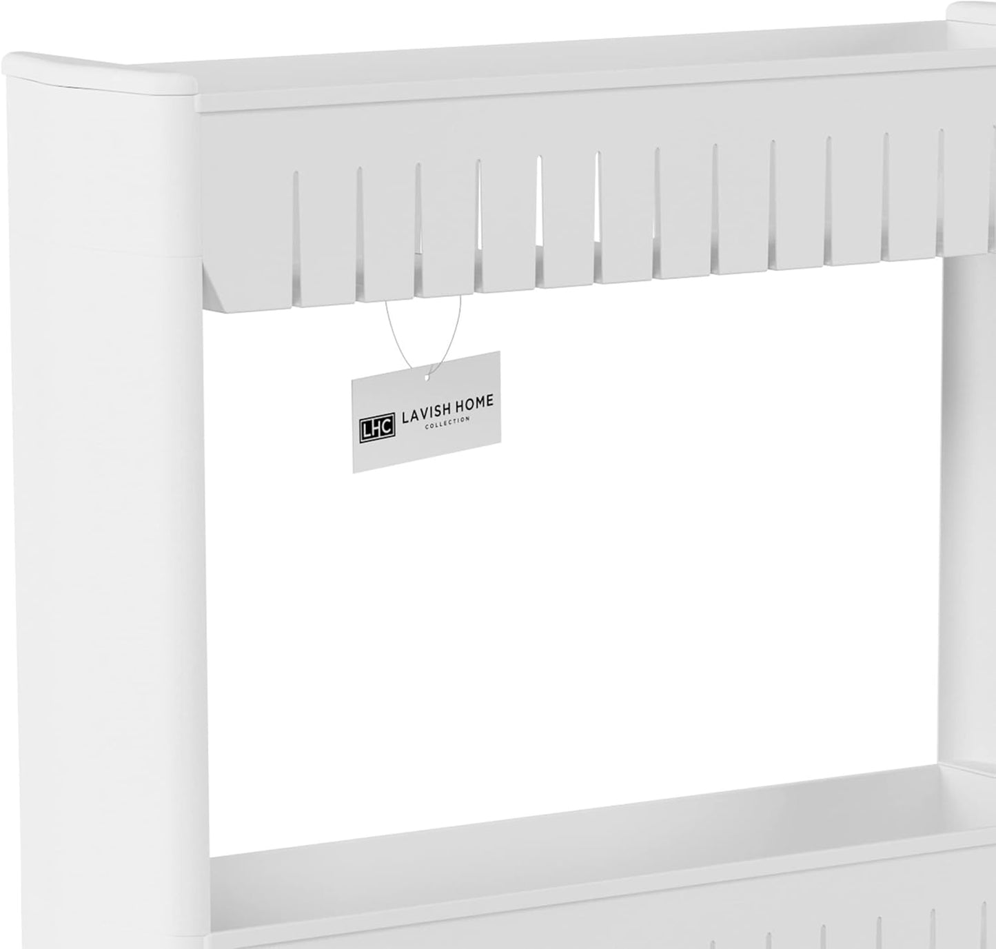 Lavish Home 3 Tier Shelf Rolling Cart - Narrow-Space Kitchen or Bathroom Shelf Organizer Cart - Slim Slide-Out Storage Shelves for Kitchen, Bathroom, Laundry and Pantry