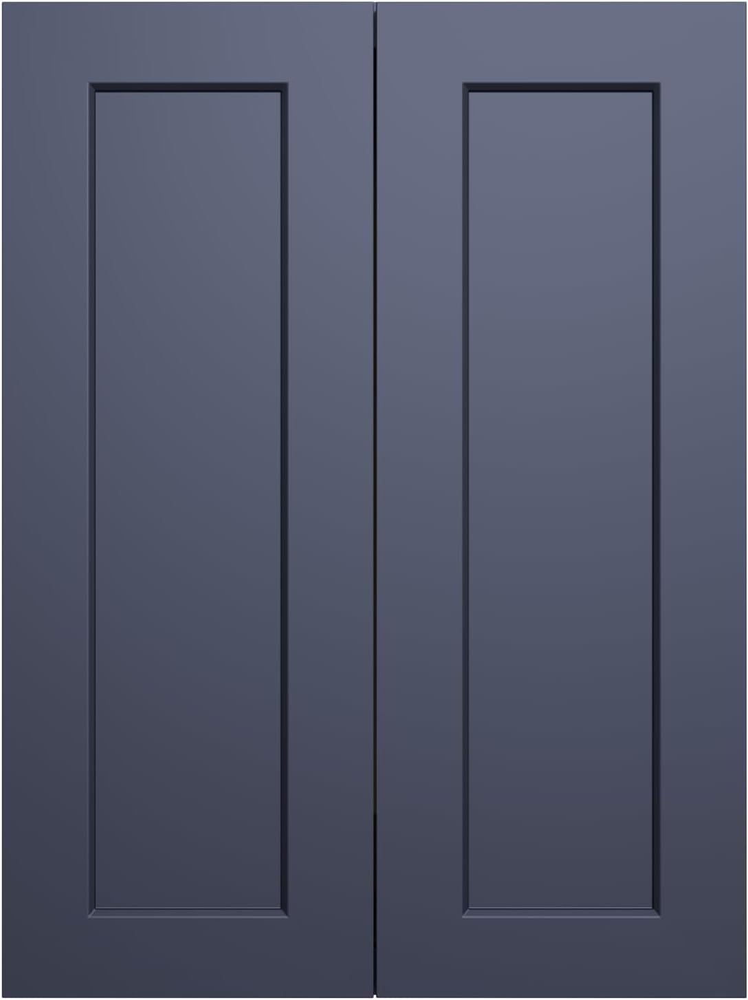 27 Inch Medicine Cabinet Wall Mounted, Solid Wood Over The Toilet Storage Cabinet, Bathroom Organizer Cabinets with 2 Door & Shelves, Easy to Assemble for Laundry Room, Kitchen, Garage - Blue