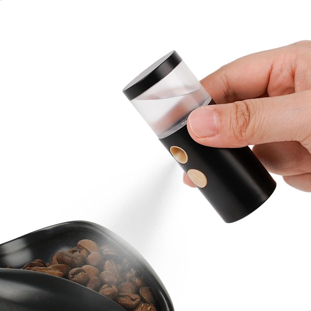 watchget 20ml Cylindrical Coffee Bean Atomizer Rdt Sprayer for Reducing Coffee Powder Static, Portable Electric Nano-Atomizer Rechargeable Espresso Sprayer, Black