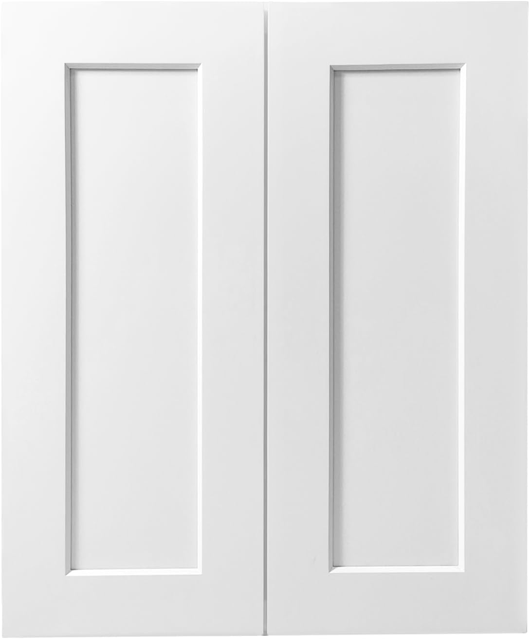 30 Inch Laundry Room Cabinets Wall Mounted, Solid Wood Over The Toilet Storage Cabinet, Bathroom Organizer Cabinets with 2 Shaker Door & Shelves, Easy to Assemble for Kitchen, Garage - White