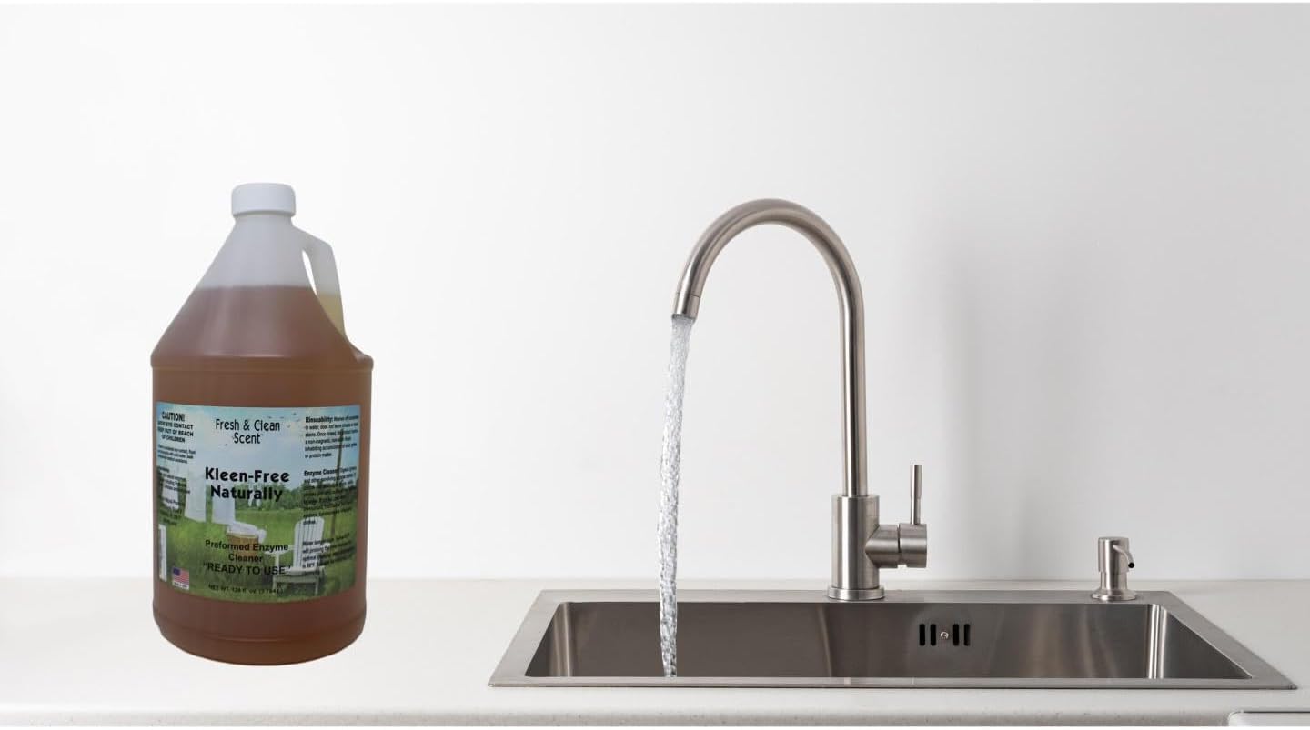 Naturally Preformed Enzyme Cleaner, Enzyme Solution, Multi-Purpose Cleaner, Laudry Additive, and More - Ready -To-Use - Fresh and Clean Scent - 128oz (1 Gallon)