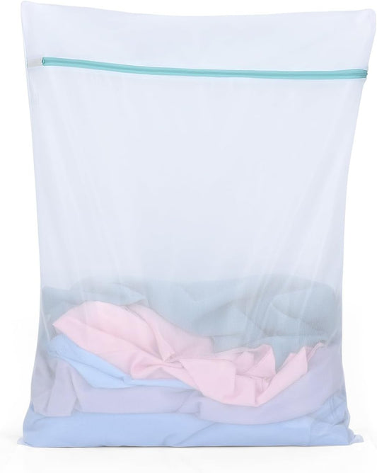 OTraki Mesh Laundry Bag for Delicates, 24 x 32 inch Large Mesh Delicates Bag for Washing Machine, Zippered Net Laundry Bag for Sweater Bed Sheet Blanket Toy Travel Camping College Dorm Organizer