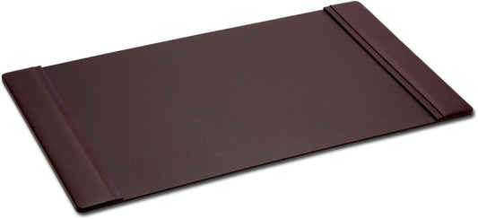 Dacasso Leather Desk Pad with Side Rails - Luxury Leather Desk Blotter for Writing - Executive Desk Surface Protector - (Chocolate Brown, 25.5 x 17.25”)