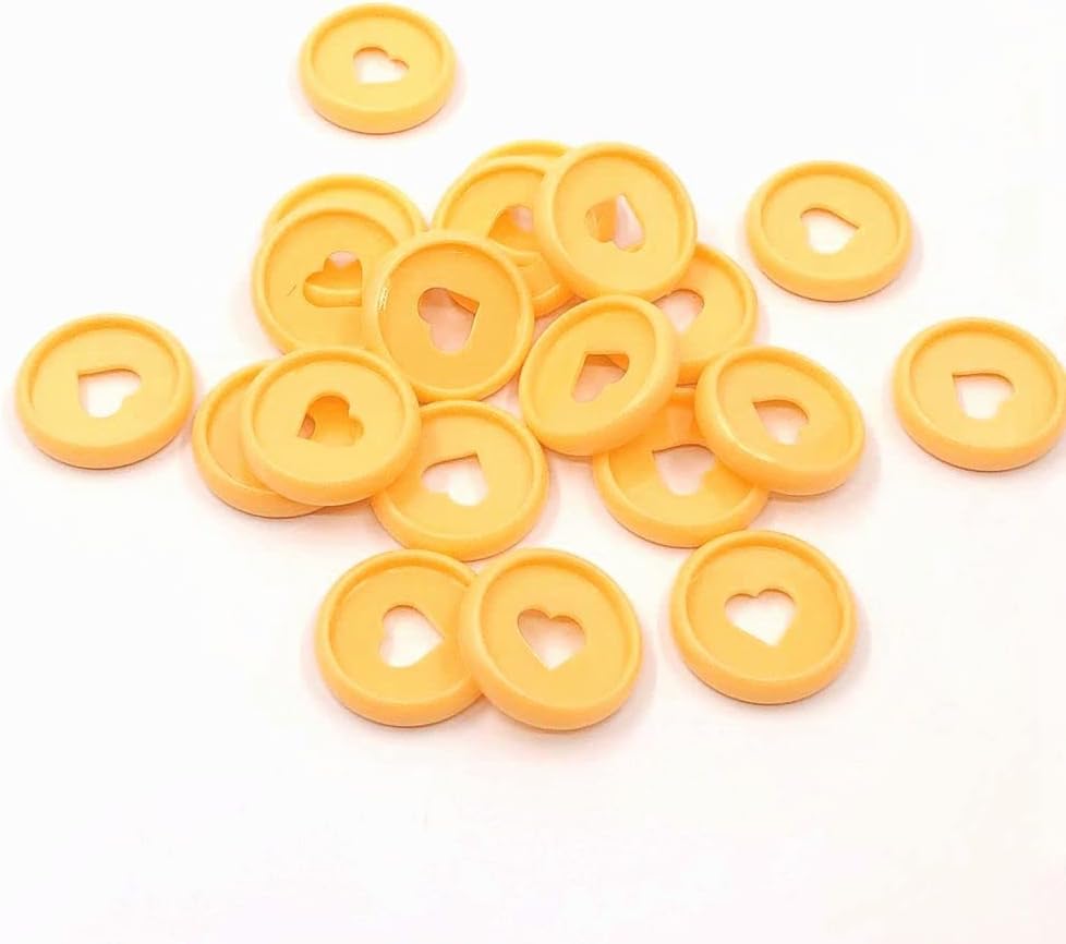 100pcs Planner Expander Discs 1.1Inch Book Binding Disc For Discbound Notebook Accessories Heart Binder Rings(Orange,1.1 inch/28 mm)