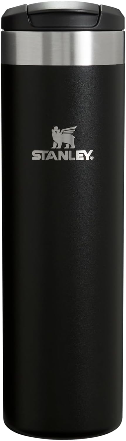 Stanley AeroLight Transit Bottle 20 oz | Locking Drink Through Lid | Leak Resistant Water Bottle or Coffee Travel Mug | Lightweight Insulated Stainless Steel | BPA-Free | Black