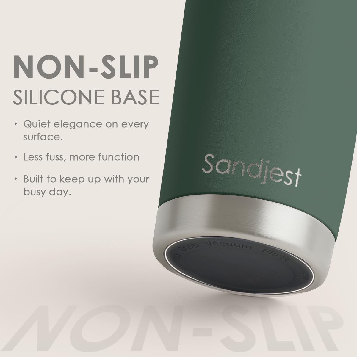 SANDJEST Dark Green Tumbler 20oz Stainless Steel Double Wall Vacuum Insulated, Green Travel Coffee Cup, Gifts for Men Women Birthday Christmas