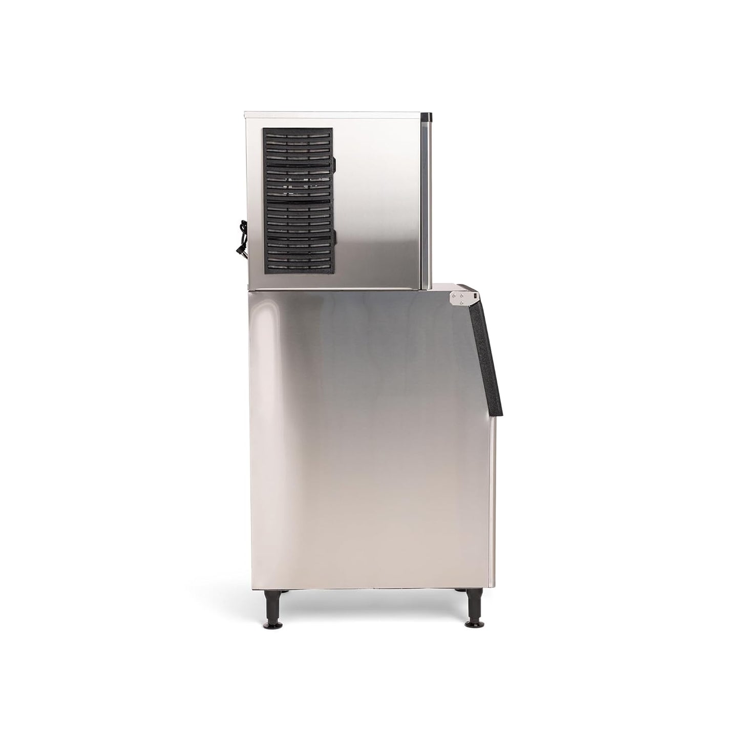 PeakCold Modular Commercial Ice Maker, 350 lbs/Day, 275lb Storage Bin, Floor Model Stainless Steel Half-Cube Ice Maker with Digital Controller