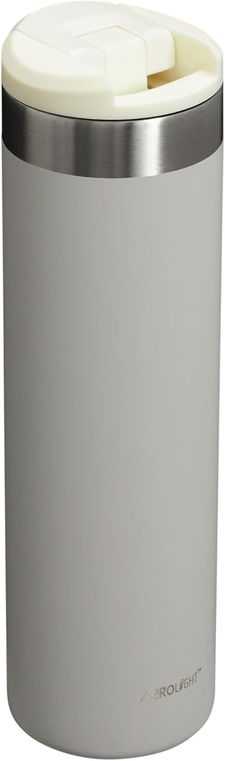 Stanley AeroLight Transit Bottle 20 oz | Locking Drink Through Lid | Leak Resistant Water Bottle or Coffee Travel Mug | Lightweight Insulated Stainless Steel | BPA-Free | Ash