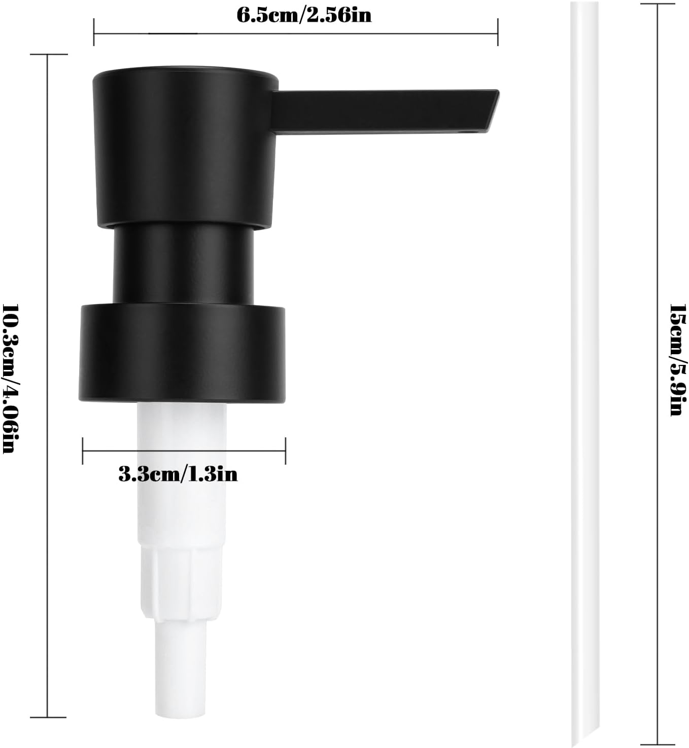 Plastic Soap Dispenser Pump Replacement Refill Dispenser for Standard 28/400 Thread Size for Lotion Dish Soap Kitchen Bathroom 2 Pack