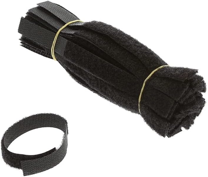 6 Inch (50-pack) Hook and Loop Self Gripping Fastening Cable Ties 1/2" Width - Multipurpose Microfiber Cloth Cable Organizer Self Adesive Pre-Cut Straps