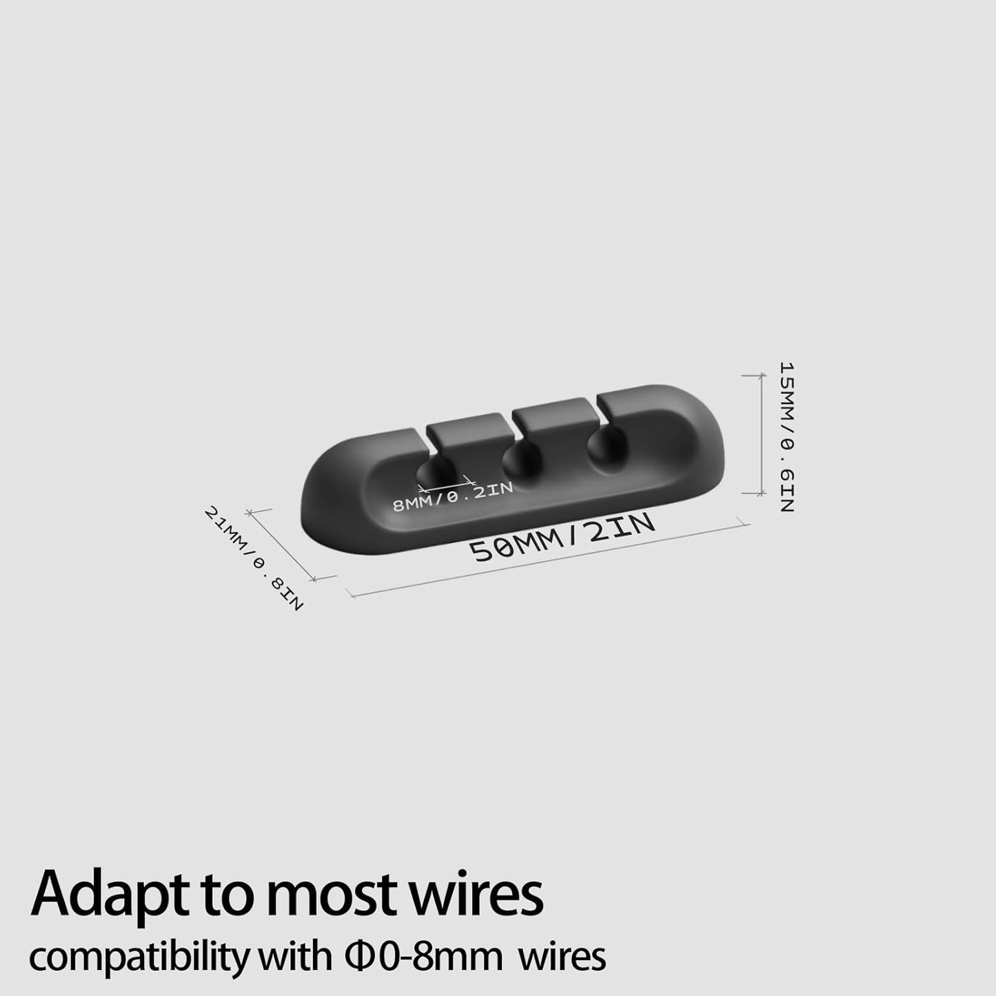 USB Cable Organizer Clips Cord Holder,12 Packs (3-Slots) Black Self Adhesive Desk Cord Cable Management