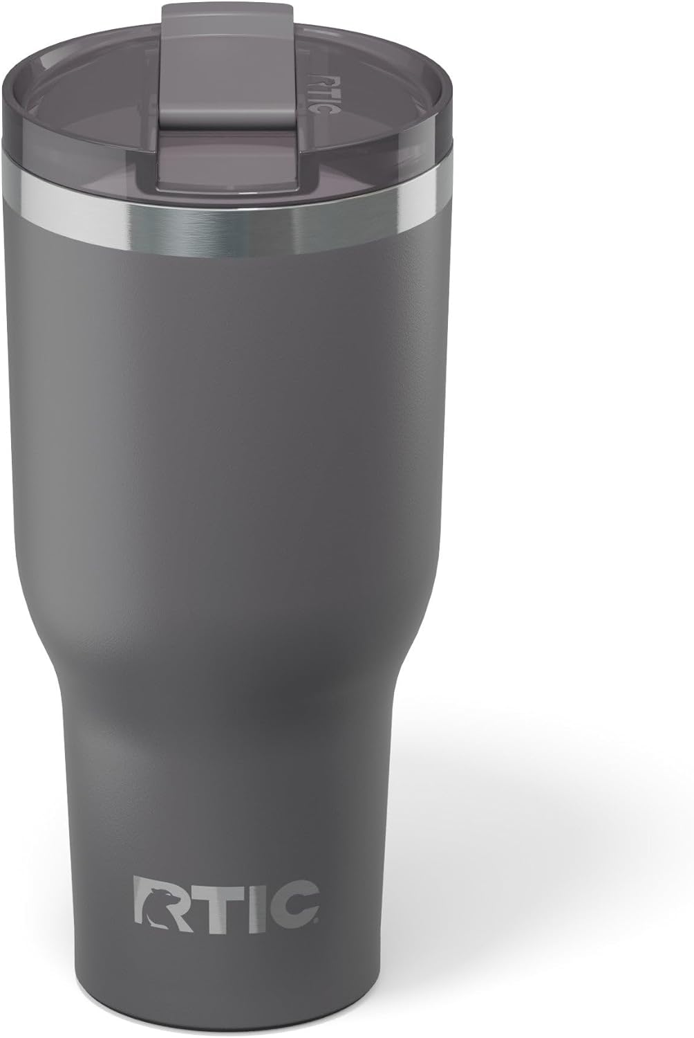 RTIC 40oz Essential Tumbler with Lid, Ceramic Lined, Insulated, Stainless Steel, Metal, Double Wall Vacuum-Insulation, Travel Cup for Iced Coffee, Tea, Hot and Cold Drink, Graphite