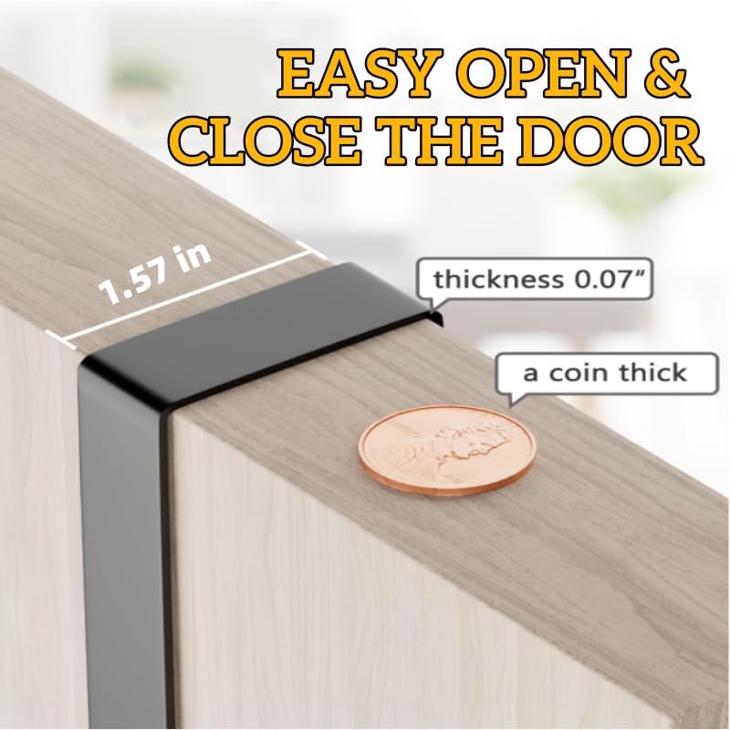 Broom Holder Over The Door Over Door Broom and Mop Rack Over The Door Hooks Organizer With4 Slots & 3 Hooks 1 Storage Basket For Laundry Room, Garage, Closet, Kitchen Decor (black)