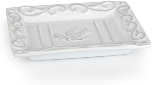 Pre de Provence with a White-Washed Terracotta Finish Soap Dish, 8.8 Ounce (Pack of 1)