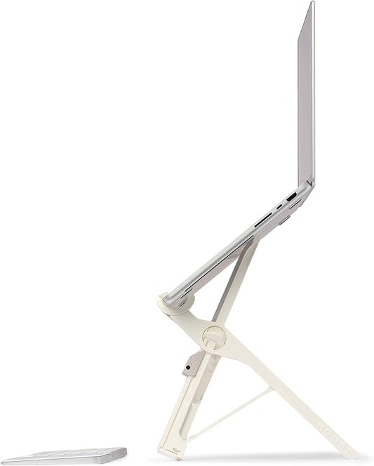 Roost V3 Plus - Ultra Portable and Adjustable Laptop Stand - Quick-Release Height Adjustment, 5 to 14 inch Screen Lift, Patented Rigid Folding Structure and Self-Adjustings Laptop Grips | Dune Color