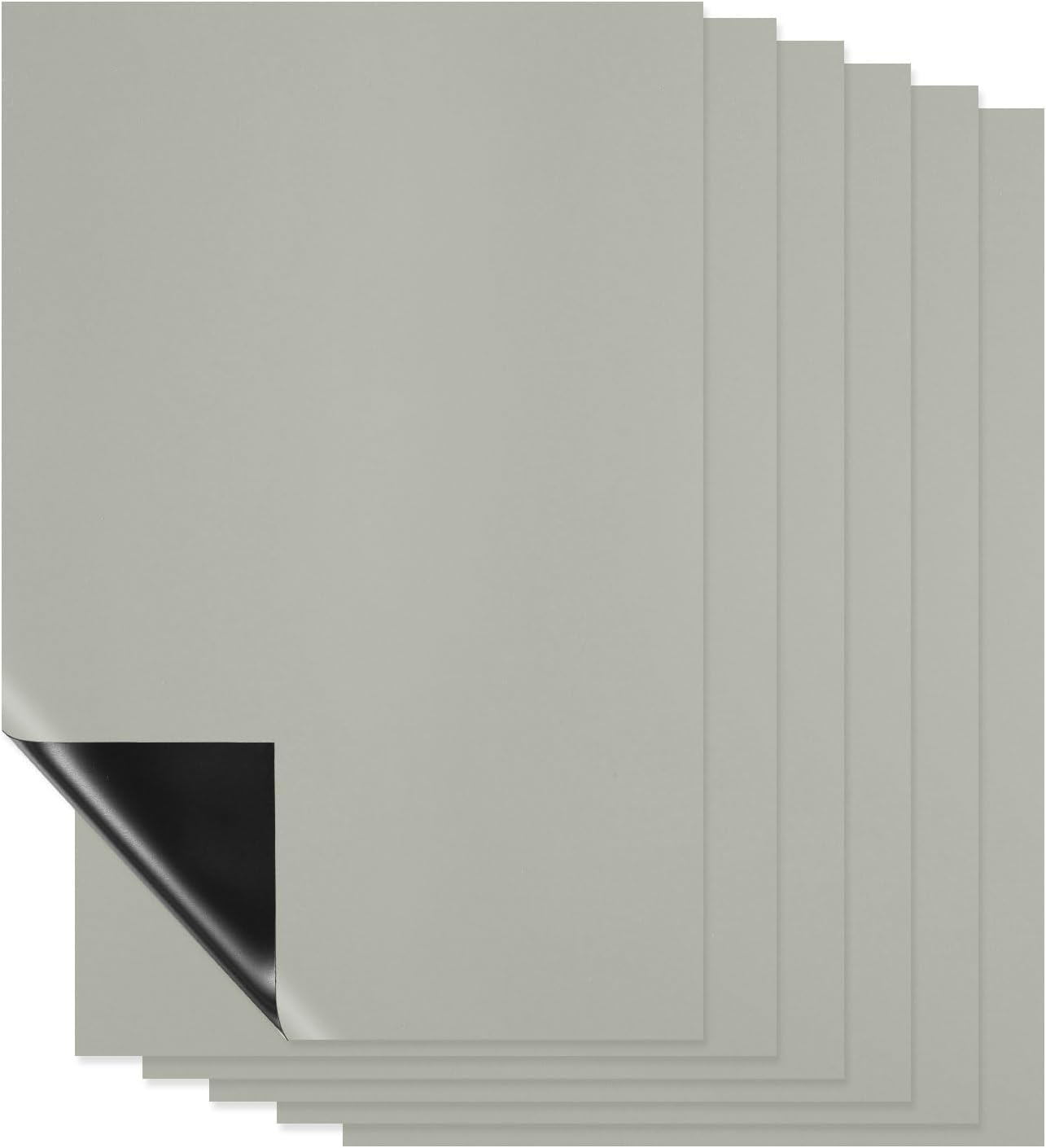 PATIKIL Magnetic Dry Erase Board Sheet for Fridge, 6 Pcs 12 x 8 Inch Erasable Refrigerator Whiteboard for Kitchen for Home Kitchen Organizer Planner Office Storage, Gray (0.6mm)