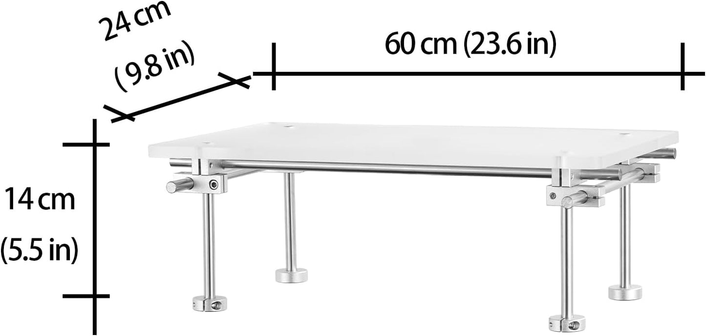Desk Organizer and Accessories, Computer Monitor Stand for Desk, 23.6" Diy Acrylic Monitor Riser for Desk Accessories