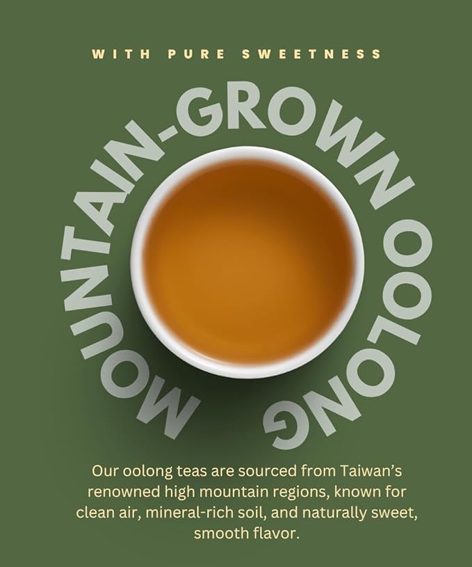 EZR Leaf Tea Sampler Gift Box – 22 Pyramid Tea Bags with Taiwan Black, Osmanthus Oolong, Chamomile Oolong, Berry Black, Four Seasons Green – Flavored Assorted Tea Set for Gifting & Tasting