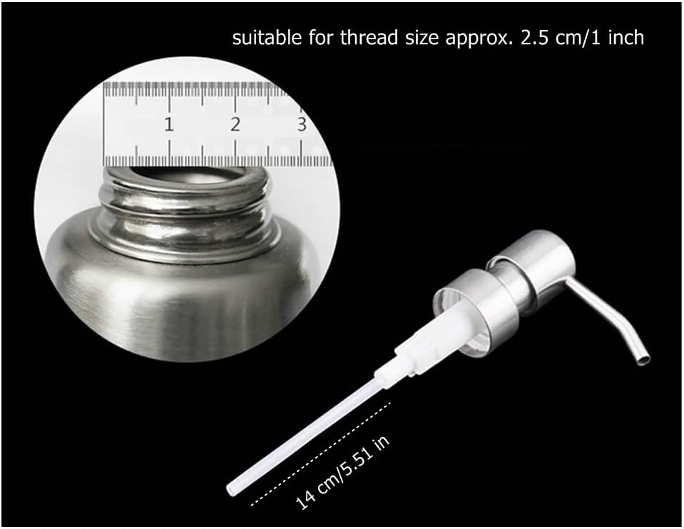 GOOTRADES 2 Pack Soap Pump Replacement, 304 Stainless Steel Soap Dispenser Pump for Bottles