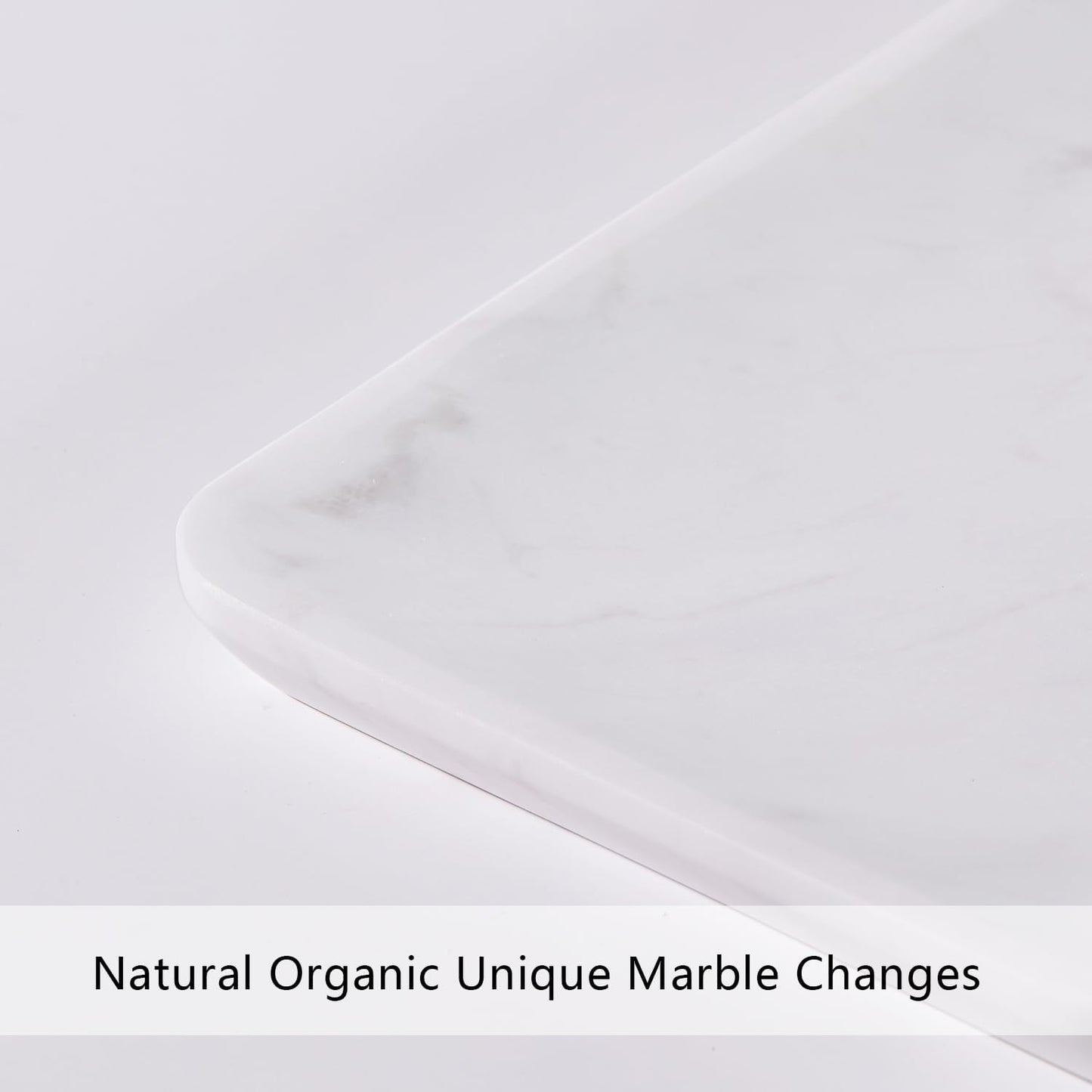 Luxury White Marble Bathroom Essentials Set - Elegant Spa Collection with Timeless Design, High-End Bath Accessories, Premium Stone Craftsmanship for Modern & Classic Decor (Vanity Tray)