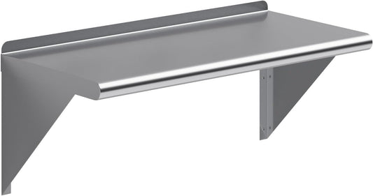 AmGood 30" Long X 14" Deep Stainless Steel Wall Shelf | NSF Certified | Appliance & Equipment Metal Shelving | Kitchen, Restaurant, Garage, Laundry, Utility Room