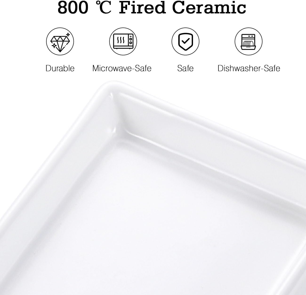 Luxspire Bathroom Vanity Tray, Mini Soap Dispenser, Small Ceramic Perfume and Jewelry Dish, Trinket Holder, Rectangle Candle Tray, Bath Organizer Kitchen Sink Narrow Dish, White