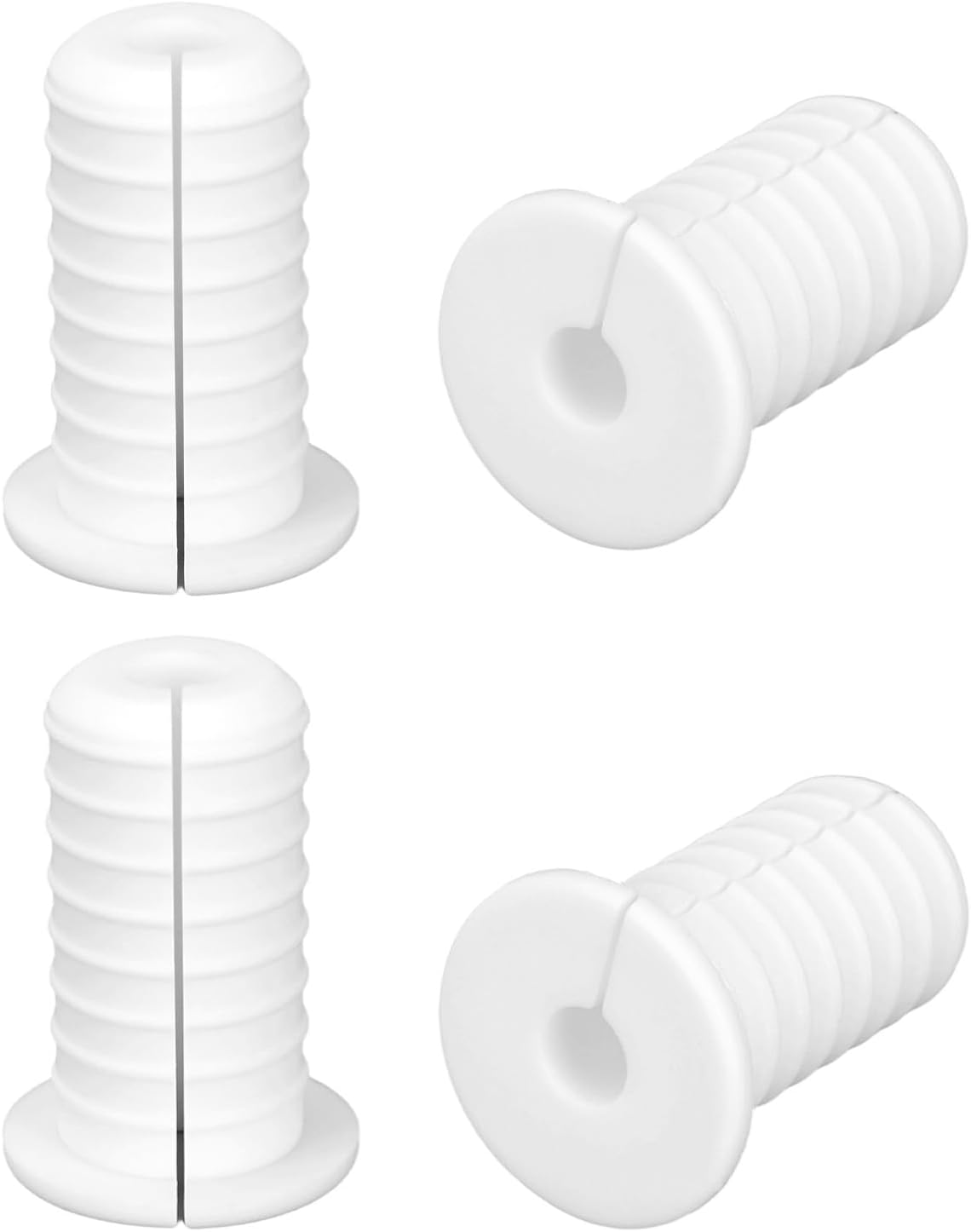 4pcs 3/4 Inch Cable Grommets for Starlink, Anti-Slip Cable Routing Kit Split Wall Hole Pass Through Bushing Grommet for Ethernet/TV Wires Waterproof Cord Protection Accessories Part(19mm Dia, White)