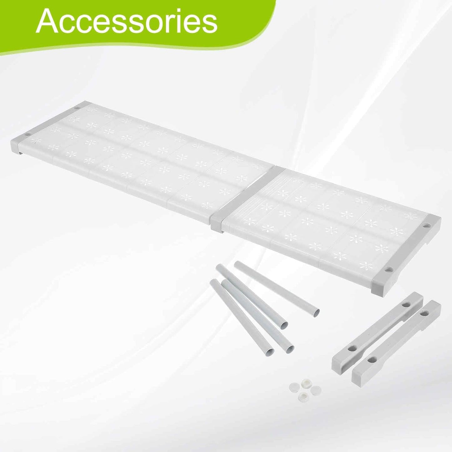 HARFINGTON Expandable Cabinet Tension Shelf 26.38" to 34.65" Adjustable Cabinet Organizer 32" x 9.45" Flower Pattern Table Storage Rack for Wardrobe Cupboard Kitchen Bedroom