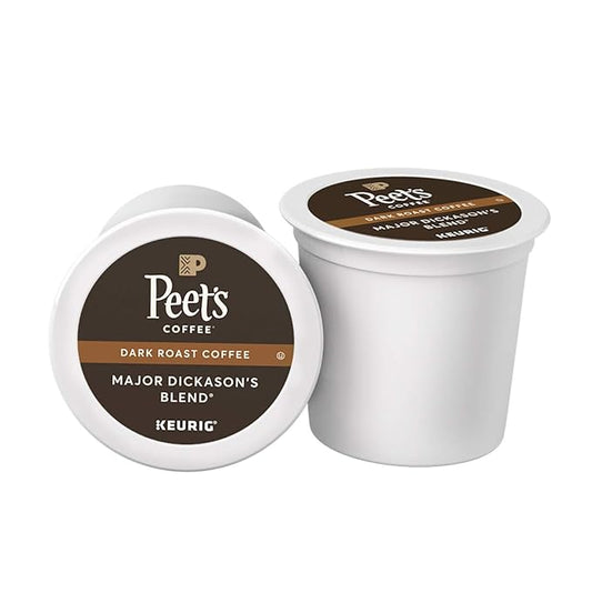 Peet’s Coffee Major Dickason's Blend K-Cup Coffee Pods for Keurig Brewers, Dark Roast, 16 Pods