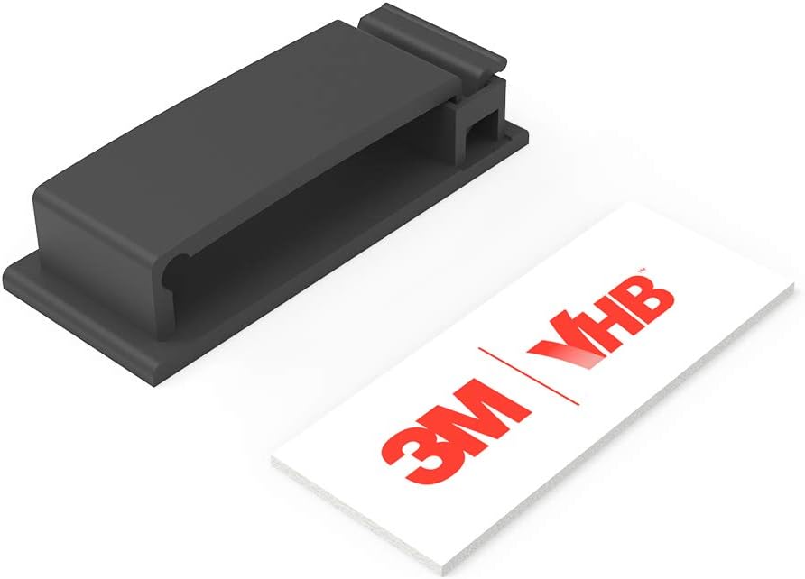 Cable Clips with Strong Self-Adhesive, XIAOXI Multipurpose Wire Clamps for Cable Management and Cable Runs, TV PC Wire Holder Sticky Tidy - (20pcs)