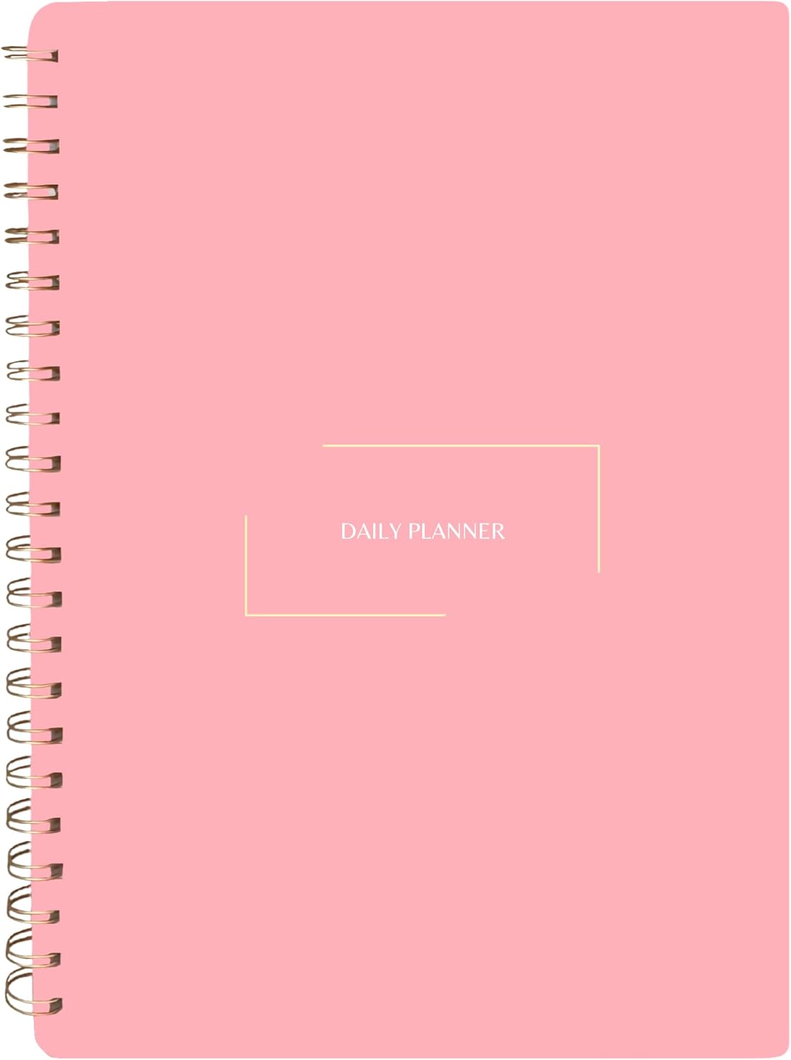 Undated Daily Planner | 8.25” x 11.75” To Do List Notebook | Work Productivity ADHD Organizer | Men and Women Planner | College Supplies | Pink | Portrait Layout