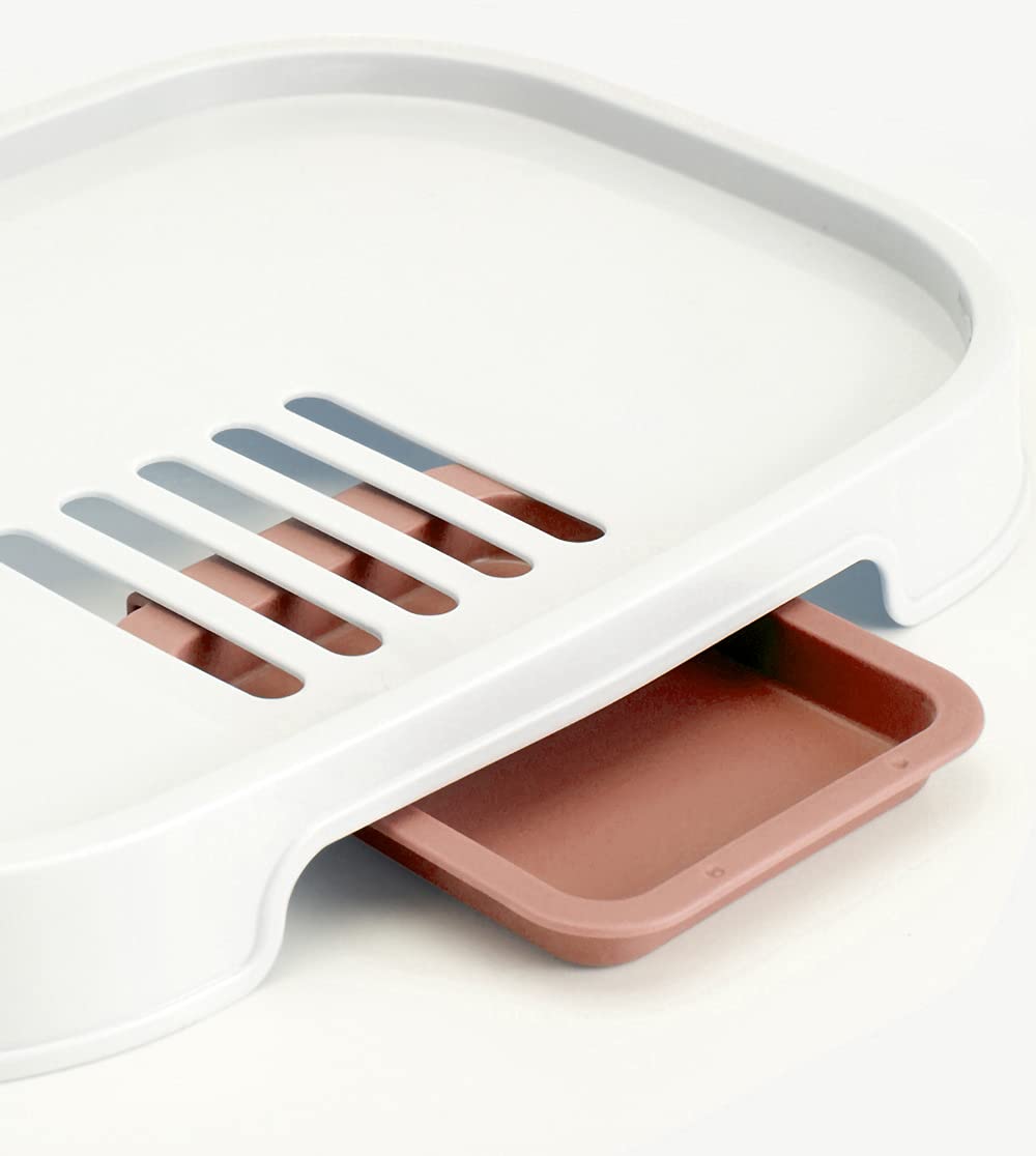 Baby Bottle Drying Rack Storage, Large Nursing Bottle Storage Box Organizer with Cover, Portable Kitchen Cabinet Organizer, Easy to Clean Drainer, Durable countertop Dryer Pink