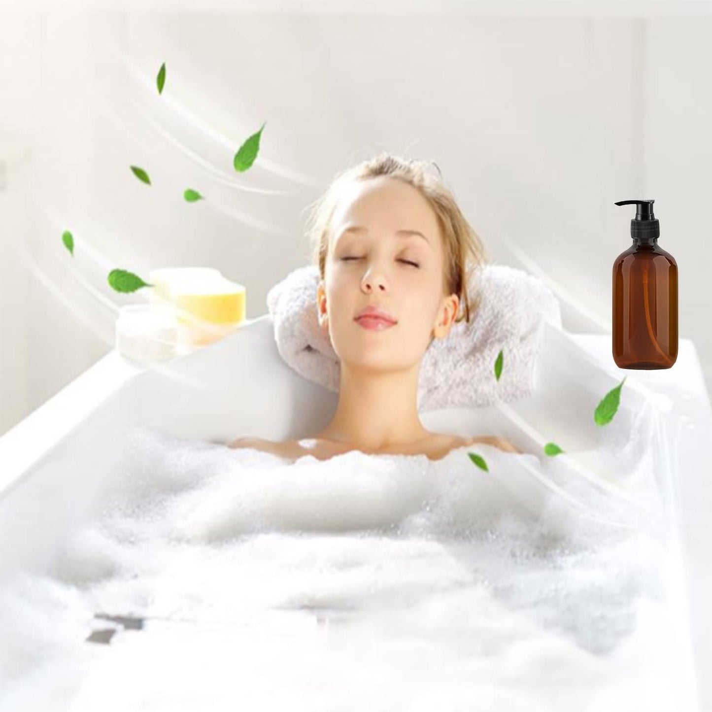 10 Ounce/300ml Pump Bottle Dispenser, Shampoo Pump Dispenser Hand Soap Dispenser Bottles for Bathroom, Kitchen Sink, Lotion, Hand Soap Dispenser, 2-Pack Brown