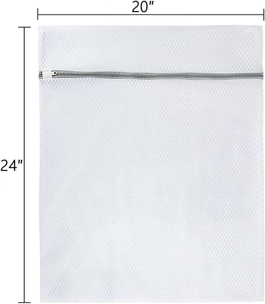 Vivifying XL Large Mesh Laundry Bags, 2 Pack Honeycomb Mesh Wash Bags for Washing Machine, Delicates Clothes, Sweater, Coats, Stuffed Toys, Blanket (White)