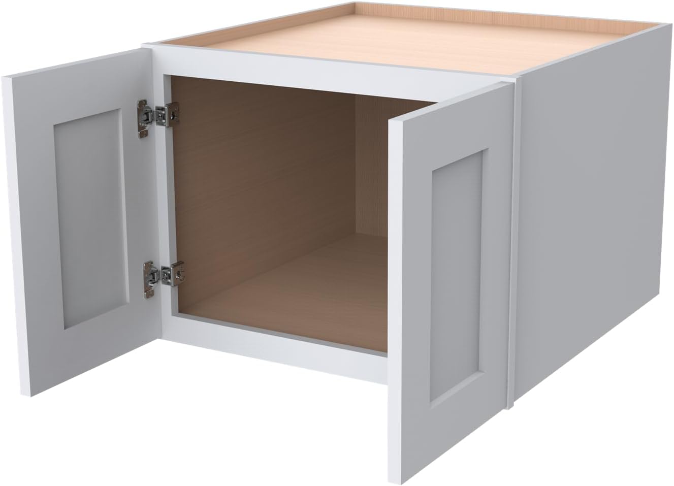 Solid Wood Wall Cabinet,Shaker Style Wall-Mounted Kitchen Storage Cabinet with Soft-Close Doors, RTA Pantry Organizer for Bathroom, Garage, Laundry (White, 36" W x 27" D x 15" H)